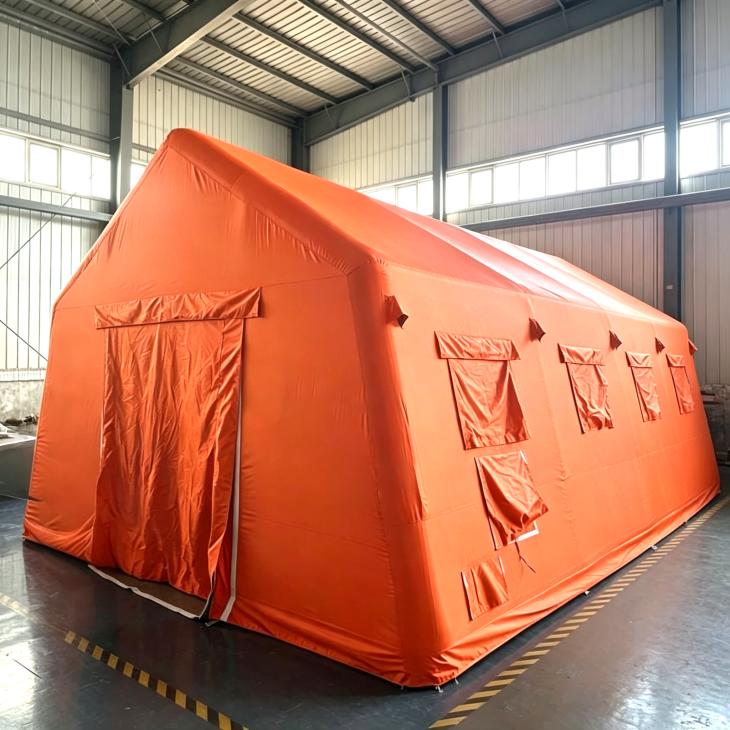 Air Tent – 40 m² Orange Inflatable Shelter for Fire and Rescue Operations